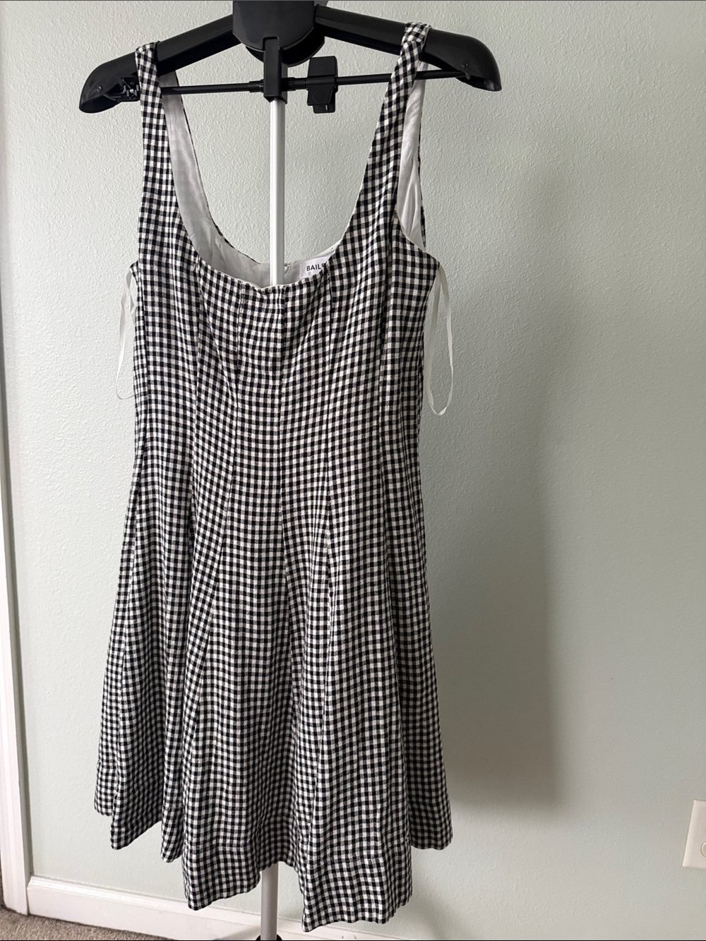 Bailey 44 Black and White Gingham Checkered Midi Dress Size 8 NWOT - Picture 8 of 14